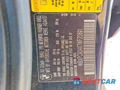 Zdjęcie 12 z 12 samochodu: 2007 BMW X3 VIN:WBXPC934X7WF20891 - miniatura