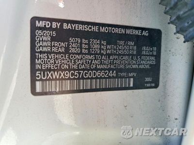 Zdjęcie 12 z 12 samochodu: 2016 BMW X3 XDRIVE28I VIN:5UXWX9C57G0D66244 - miniatura