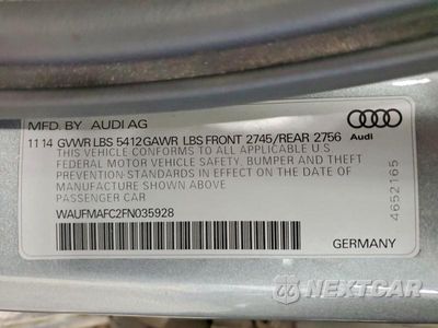 Zdjęcie 12 z 12 samochodu: 2015 AUDI A6 PREMIUM PLUS VIN:WAUFMAFC2FN035928 - miniatura