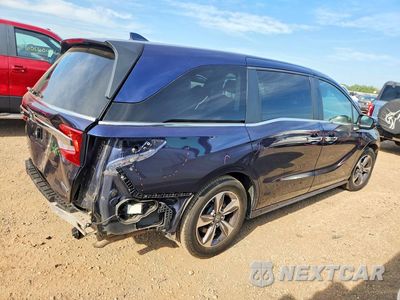 Trzecie zdjęcie samochodu z tyłu: 2019 HONDA ODYSSEY TOURING VIN:5FNRL6H81KB043410 - miniatura