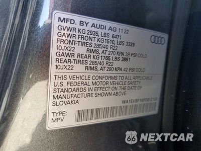 Zdjęcie 13 z 13 samochodu: 2023 AUDI Q8 PREMIUM PLUS S-LINE VIN:WA1EVBF16PD012122 - miniatura