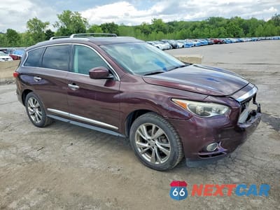Czwarte zdjęcie samochodu z boku: 2013 INFINITI JX35 BASE VIN:5N1AL0MNXDC338006 - miniatura