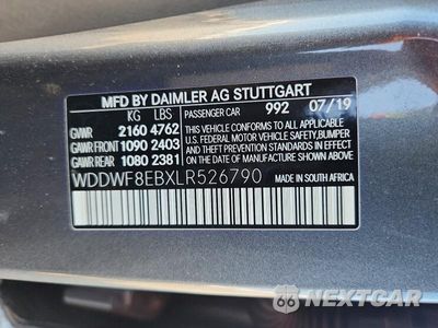 Zdjęcie 12 z 12 samochodu: 2020 MERCEDES-BENZ C 300 4MATIC VIN:WDDWF8EBXLR526790 - miniatura