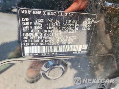 Zdjęcie 13 z 13 samochodu: 2017 HONDA HR-V LX VIN:3CZRU5H38HG700132 - miniatura