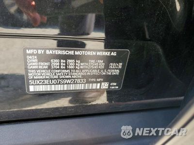 Zdjęcie 13 z 13 samochodu: 2025 BMW X5 XDRIVE40I VIN:5UX23EU07S9W27833 - miniatura