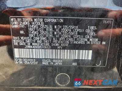 Zdjęcie 13 z 13 samochodu: 2011 TOYOTA RAV4 SPORT VIN:JTMRK4DV0B5106131 - miniatura