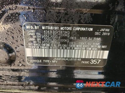 Zdjęcie 13 z 13 samochodu: 2020 MITSUBISHI OUTLANDER SPORT ES/SE/SP VIN:JA4AR3AU4LU018148 - miniatura