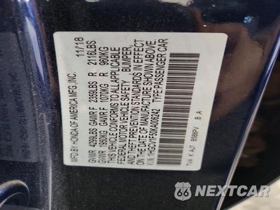 Zdjęcie 13 z 13 samochodu: 2019 HONDA ACCORD EXL VIN:1HGCV1F50KA006242 - miniatura