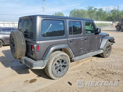 Trzecie zdjęcie samochodu z tyłu: 2020 JEEP WRANGLER UNLIMITED SPORT VIN:1C4HJXDN7LW220025 - miniatura