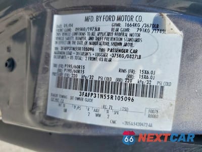 Zdjęcie 12 z 12 samochodu: 2005 FORD FOCUS ZX3 VIN:3FAFP31N55R105096 - miniatura