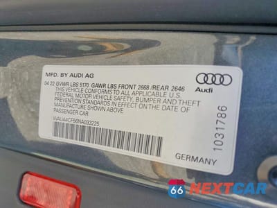 Zdjęcie 12 z 12 samochodu: 2022 AUDI S5 PREMIUM VIN:WAUA4CF56NA033225 - miniatura
