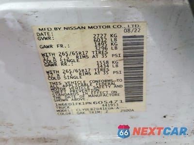 Zdjęcie 13 z 13 samochodu: 2023 NISSAN FRONTIER SV VIN:1N6ED1FK1PN605471 - miniatura