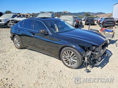 Czwarte zdjęcie samochodu z boku: 2019 INFINITI Q50 3.0T LUXE VIN:JN1EV7APXKM540319 - miniatura