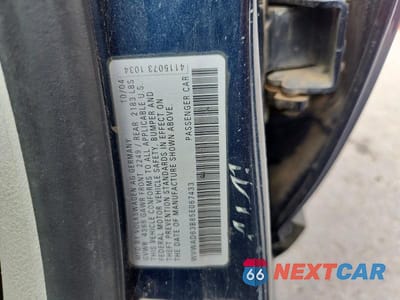 Zdjęcie 12 z 12 samochodu: 2005 VOLKSWAGEN PASSAT GLS VIN:WVWAD63B85E067433 - miniatura