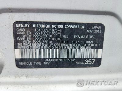 Zdjęcie 14 z 14 samochodu: 2020 MITSUBISHI OUTLANDER SPORT ES VIN:JA4AR3AU9LU015892 - miniatura