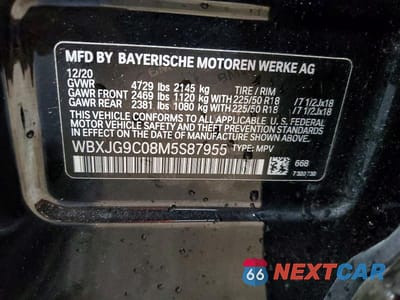 Zdjęcie 13 z 13 samochodu: 2021 BMW X1 XDRIVE28I VIN:WBXJG9C08M5S87955 - miniatura