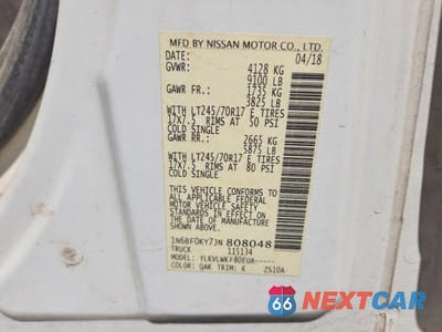 Zdjęcie 13 z 13 samochodu: 2018 NISSAN NV 2500 HD S VIN:1N6BF0KY7JN808048 - miniatura