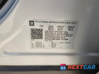 Zdjęcie 14 z 14 samochodu: 2021 GMC TERRAIN SLE VIN:3GKALMEV8ML352098 - miniatura