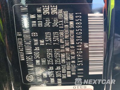 Zdjęcie 13 z 13 samochodu: 2019 KIA SORENTO S V6 VIN:5XYPG4A53KG598531 - miniatura
