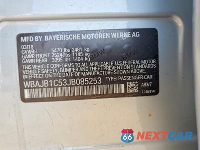 Zdjęcie 12 z 12 samochodu: 2018 BMW 530XE VIN:WBAJB1C53JB085253 - miniatura