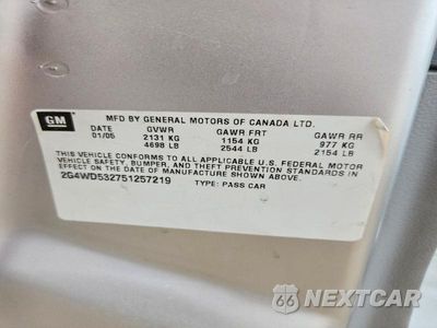 Zdjęcie 13 z 13 samochodu: 2005 BUICK LACROSSE CXL VIN:2G4WD532751257219 - miniatura