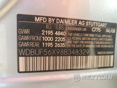 Zdjęcie 13 z 13 samochodu: 2008 MERCEDES-BENZ E 350 VIN:WDBUF56X98B348329 - miniatura