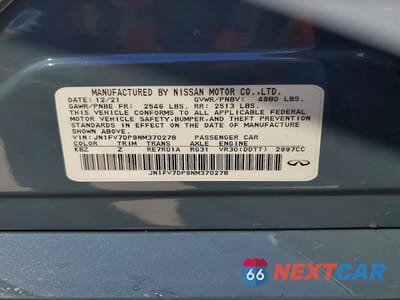 Zdjęcie 12 z 12 samochodu: 2022 INFINITI Q50 RED SPORT 400 VIN:JN1FV7DP9NM370278 - miniatura