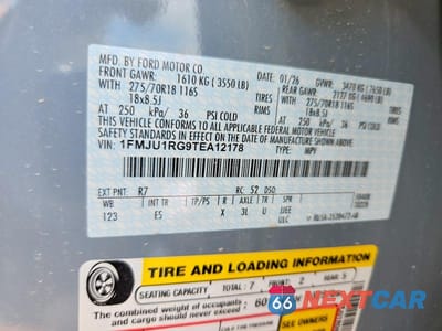 Zdjęcie 14 z 14 samochodu: 2026 FORD EXPEDITION TREMOR VIN:1FMJU1RG9TEA12178 - miniatura