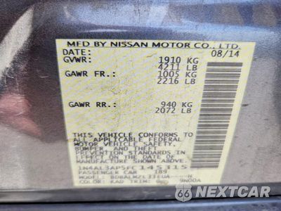 Zdjęcie 12 z 12 samochodu: 2015 NISSAN ALTIMA 2.5 SV VIN:1N4AL3AP5FC145315 - miniatura