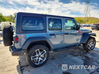 Trzecie zdjęcie samochodu z tyłu: 2025 JEEP WRANGLER SPORT 4XE VIN:1C4RJXN60SW631955 - miniatura