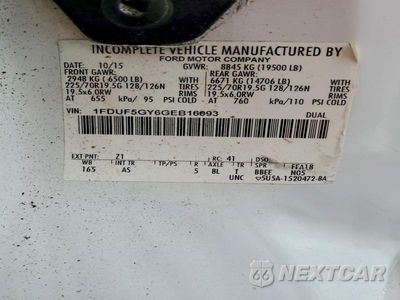 Zdjęcie 12 z 12 samochodu: 2016 FORD F550 SUPER DUTY VIN:1FDUF5GY6GEB16093 - miniatura