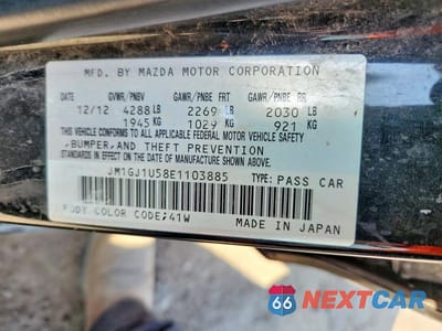 Zdjęcie 12 z 12 samochodu: 2014 MAZDA 6 SPORT VIN:JM1GJ1U58E1103885 - miniatura