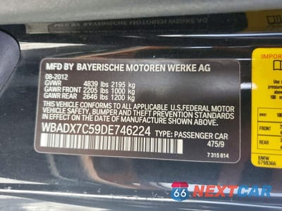 Zdjęcie 12 z 12 samochodu: 2013 BMW 335 I VIN:WBADX7C59DE746224 - miniatura