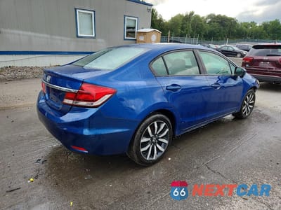 Trzecie zdjęcie samochodu z tyłu: 2015 HONDA CIVIC EXL VIN:19XFB2F96FE201150 - miniatura