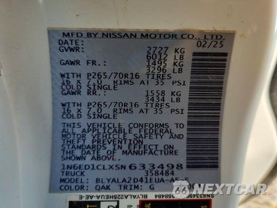 Zdjęcie 12 z 12 samochodu: 2025 NISSAN FRONTIER S VIN:1N6ED1CLXSN633498 - miniatura