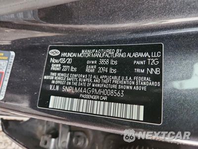 Zdjęcie 13 z 13 samochodu: 2021 HYUNDAI ELANTRA SEL VIN:5NPLM4AG9MH008563 - miniatura