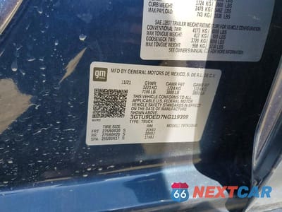 Zdjęcie 12 z 12 samochodu: 2022 GMC SIERRA LIMITED K1500 SLT VIN:3GTU9DED7NG119399 - miniatura