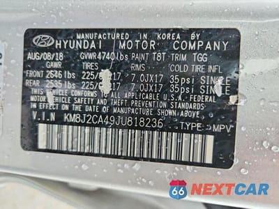 Zdjęcie 13 z 13 samochodu: 2018 HYUNDAI TUCSON SE VIN:KM8J2CA49JU818236 - miniatura