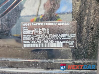 Zdjęcie 12 z 12 samochodu: 2015 BMW 335 XIGT VIN:WBA3X9C50FD868969 - miniatura