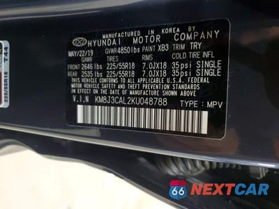 Zdjęcie 13 z 13 samochodu: 2019 HYUNDAI TUCSON ULTIMATE VIN:KM8J3CAL2KU048788 - miniatura