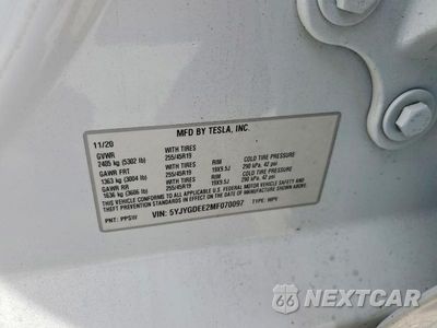 Zdjęcie 12 z 12 samochodu: 2021 TESLA MODEL Y VIN:5YJYGDEE2MF070097 - miniatura