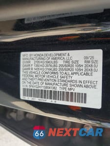 Zdjęcie 13 z 13 samochodu: 2025 HONDA PILOT TOURING VIN:5FNYG2H71SB041382 - miniatura