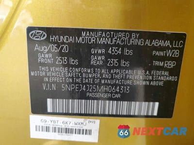 Zdjęcie 12 z 12 samochodu: 2021 HYUNDAI SONATA SEL PLUS VIN:5NPEJ4J25MH064313 - miniatura