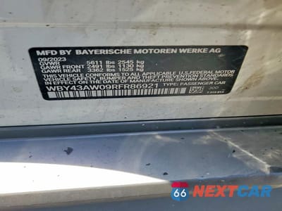 Zdjęcie 12 z 12 samochodu: 2024 BMW I4 EDRIVE 35 VIN:WBY43AW09RFR86921 - miniatura