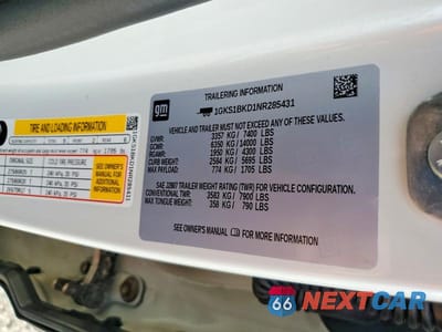 Zdjęcie 12 z 12 samochodu: 2022 GMC YUKON SLT VIN:1GKS1BKD1NR285431 - miniatura