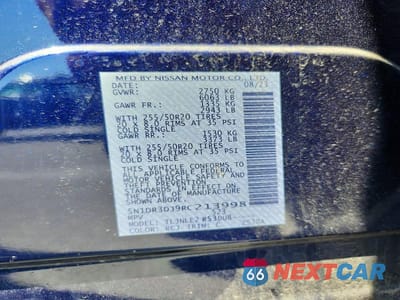Zdjęcie 13 z 13 samochodu: 2024 NISSAN PATHFINDER PLATINUM VIN:5N1DR3DJ9RC213998 - miniatura