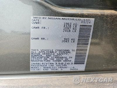 Zdjęcie 13 z 13 samochodu: 2024 NISSAN ALTIMA SR VIN:1N4BL4CV7RN398263 - miniatura
