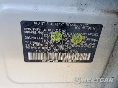 Zdjęcie 13 z 13 samochodu: 2015 SUBARU FORESTER 2.5I TOURING VIN:JF2SJAWC3FH418755 - miniatura