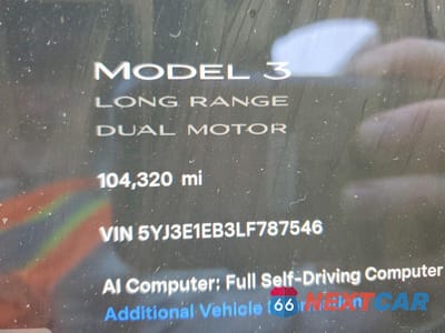 Zdjęcie 9 z 12 samochodu: 2020 TESLA MODEL 3 VIN:5YJ3E1EB3LF787546 - miniatura
