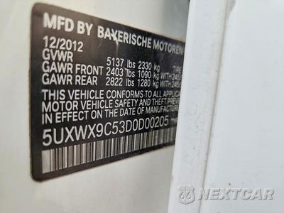 Zdjęcie 13 z 13 samochodu: 2013 BMW X3 XDRIVE28I VIN:5UXWX9C53D0D00205 - miniatura